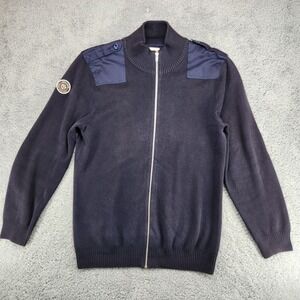Red Canoe Canada Field Patch Cardigan Mens Size XXL Fullzip Sweater Blue